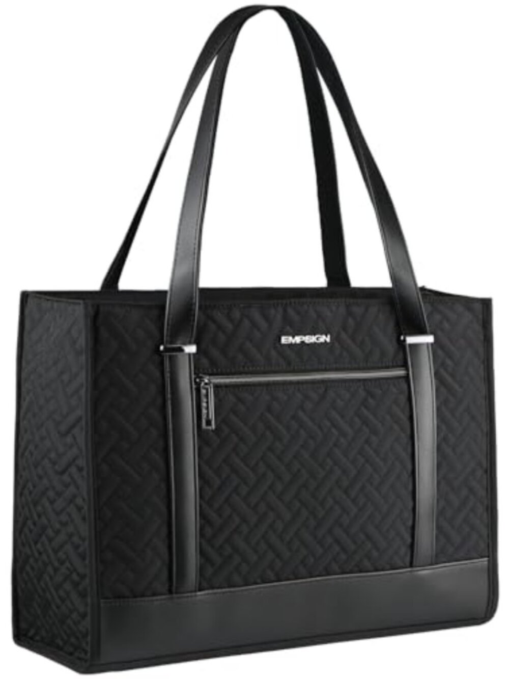 Quilted Canvas Laptop Tote Bag Shoulder Briefcase Fits 16 Inch Computer